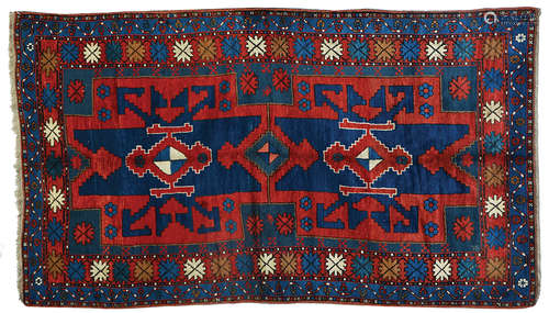 AN OLD CAUCASIAN KAZAK RUG