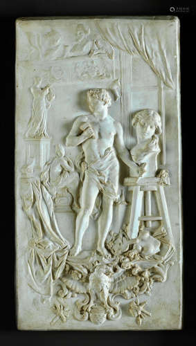 A CAST PLASTER RELIEF OF ’THE SCULPTOR’