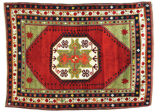 AN ANTIQUE CAUCASIAN LORI PAMBAK RUG