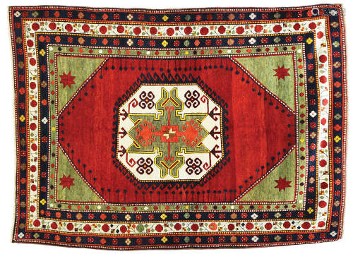 AN ANTIQUE CAUCASIAN LORI PAMBAK RUG