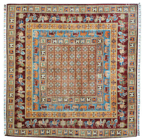 A PERSIAN SQUARE RUG