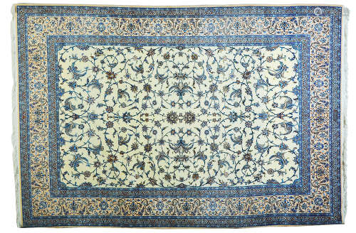 A PERSIAN SHISHLEH SILK THREAD RUG