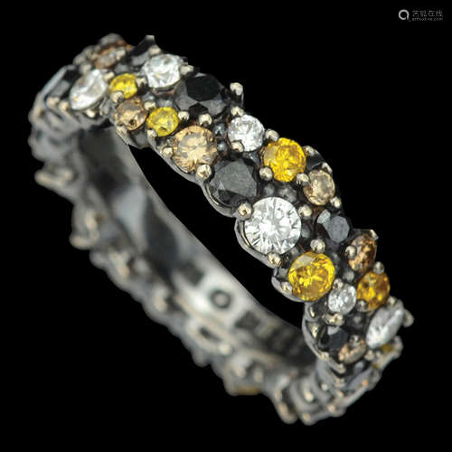 PAUL MORELLI 18K BLACK GOLD ETERNITY RING