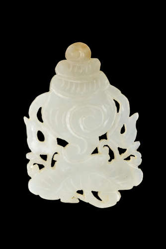 Hetian White Jade Spiral Pendant, Ming Dynasty