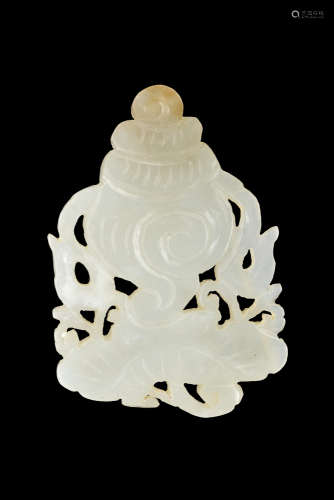 Hetian White Jade Spiral Pendant, Ming Dynasty