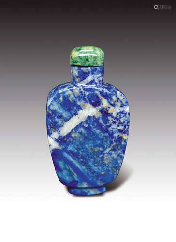 Lazurite Snuff  Bottle, Mid-Qing Dynasty