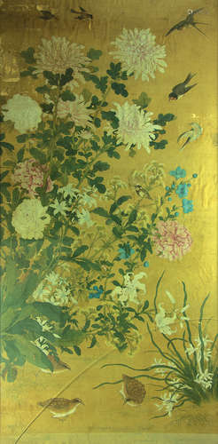 A pair of Chinese Peony Painting