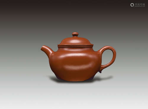 Purple Sand Teapot with Bo Yuan Mark, Late-Qing