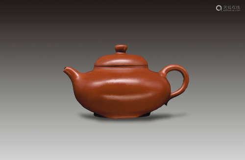 Purple Sand Teapot with Meng Chen Mark, Late-Qing