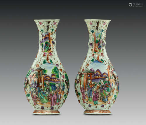 A Pair of Kwon-Glazed Export Vase