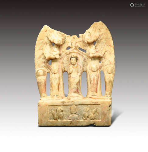 White Jade Buddha Sculpture,Northern Qi Dynasty