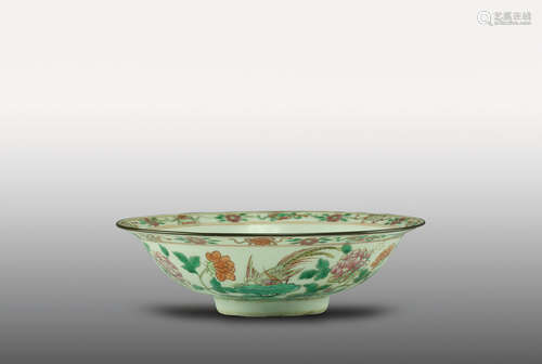 Peacock and Flower Bowl, Guangxu Period