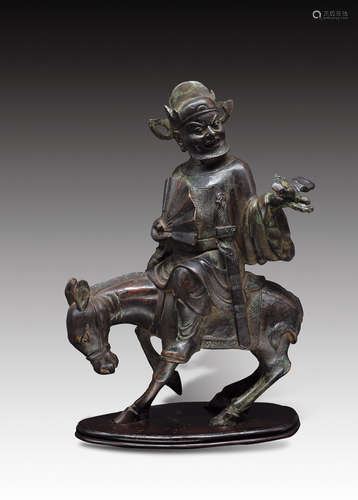 Copper Zhong Kui Sculpture