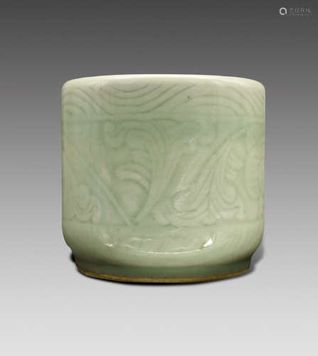 Longquan Kiln Carved Censer, Qing Dynasty