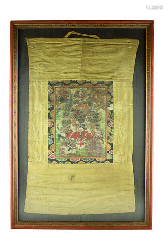 Tibetan Thangka , Cloth and Silk,18-19th