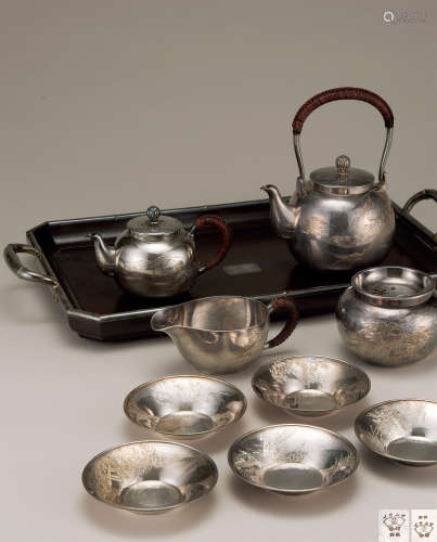 纯银制茶具 （六件一套）