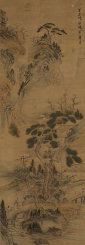 蓝瑛（明） 1643年作 归山图 立轴 设色绢本