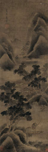 米芾（1051～1107）（款） 山水 立轴 设色绢本