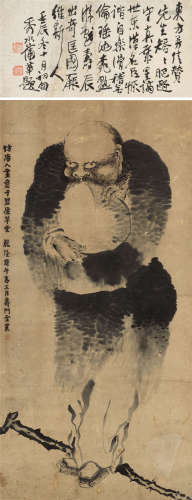 金农（清） 1750年作 东方朔偷桃 立轴 水墨纸本
