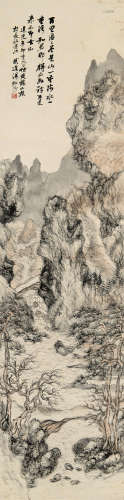 汤贻汾（1778～1853） 1831年作 山水 立轴 设色纸本