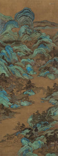 赵伯驹（1120～1182）（款） 山水 立轴 设色绢本