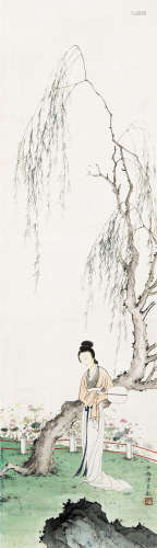 陈少梅（1909～1954） 仕女 立轴 设色绢本
