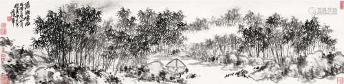 蒲华（1839～1911） 1889年作 潇湘烟雨 横轴 水墨纸本