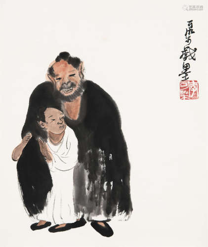 李可染（1907～1989） 醉仙图 镜心 设色纸本