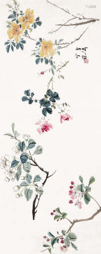 王雪涛（1903～1982） 花卉 镜心 设色纸本