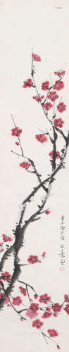 袁克文（1890～1931） 1930年作 红梅 立轴 设色纸本