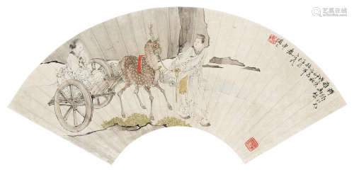 任颐（1840～1896） 1878年作 人物 镜心 设色纸本