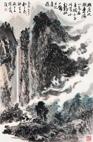 姚耕云（1931～1988） 1979年作 雁荡山水 立轴 设色纸本