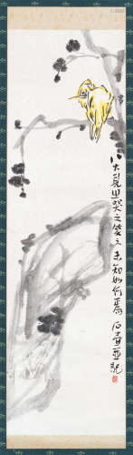 陈子庄（1913～1976） 花鸟 立轴 设色纸本