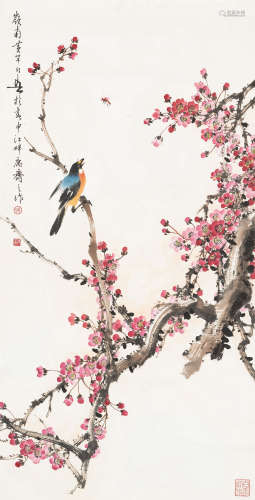 黄幻吾（1906～1985） 喜上眉梢 立轴 设色纸本