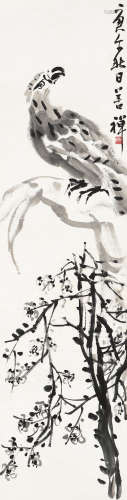 李苦禅（1899～1983） 1930年作 鹰梅图 立轴 水墨纸本