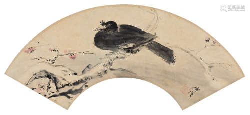 钱瘦铁（1897～1967） 花鸟 立轴 设色纸本