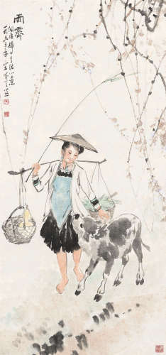 宋吟可（1902～1999） 1965年作 雨霁 立轴 设色纸本