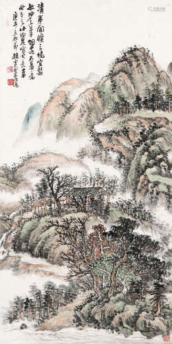 赵云壑（1874～1955） 1930年作 山水 立轴 设色纸本