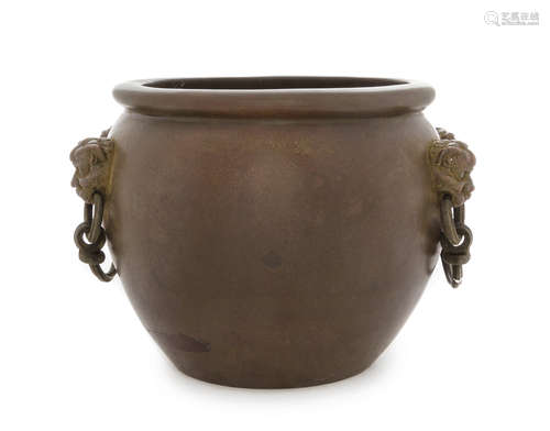 A Bronze Ice Container