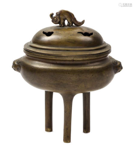 A Bronze Tripod Censer