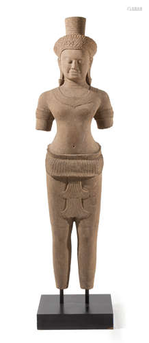 A Khmer Sandstone Figure