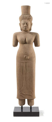 A Khmer Sandstone Figure