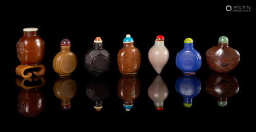 Seven Glass Snuff Bottles