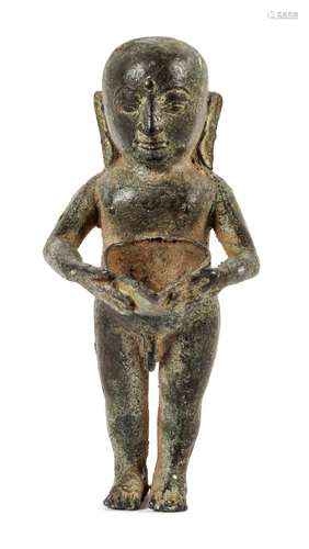 A Bronze Figure of a Buddha Boy