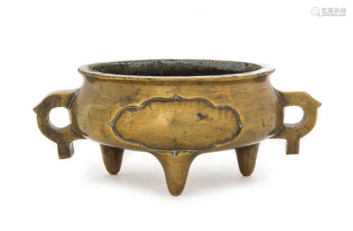 A Bronze Tripod Incense Burner