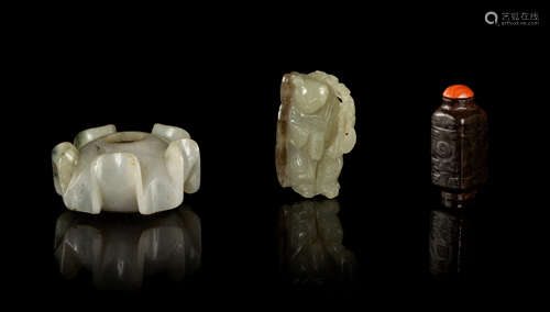 Three Carved Jade Articles