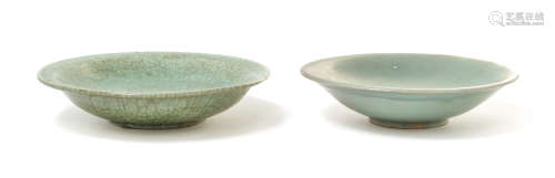 Two Celadon Glazed Porcelain Articles