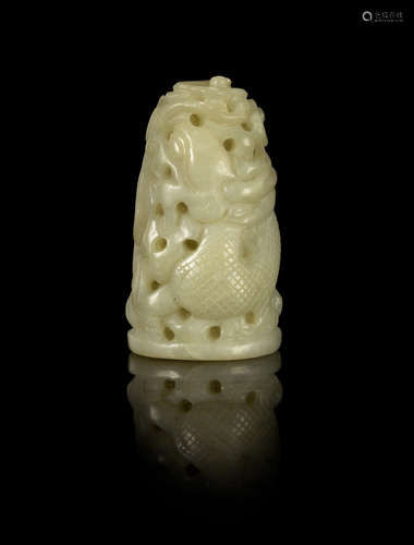 A Carved Jade Finial