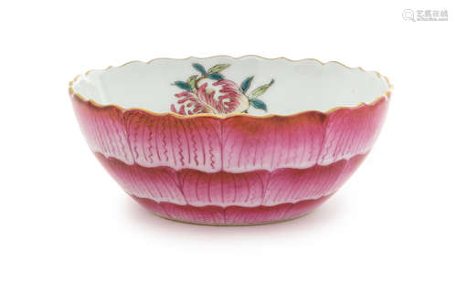 A Famille Rose Porcelain 'Lotus' Bowl