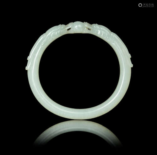 A Near-White Jade Bangle